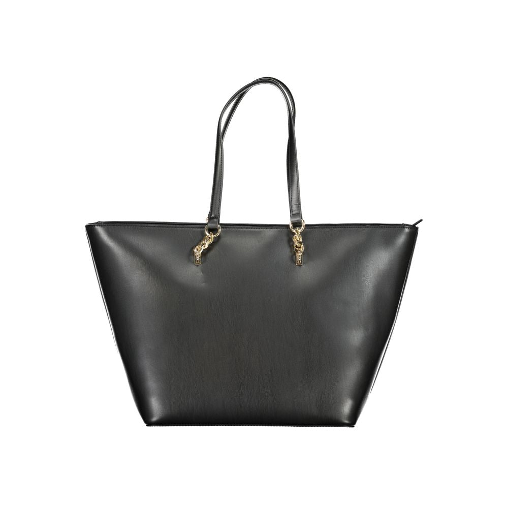 Tommy Hilfiger Black Polyurethane Women Handbag | Regal Royce