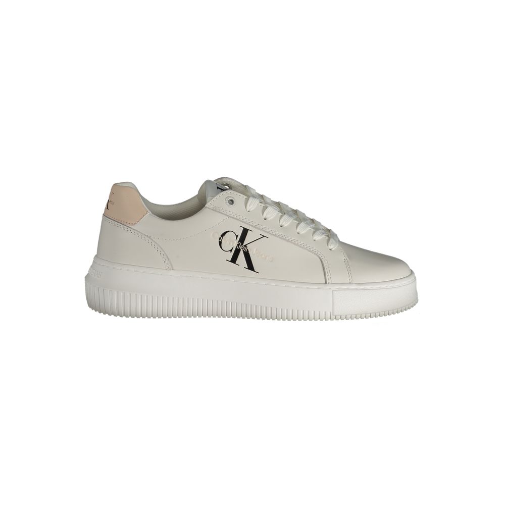 Calvin Klein Bianco Polyurethane Women Sneaker | Regal Royce