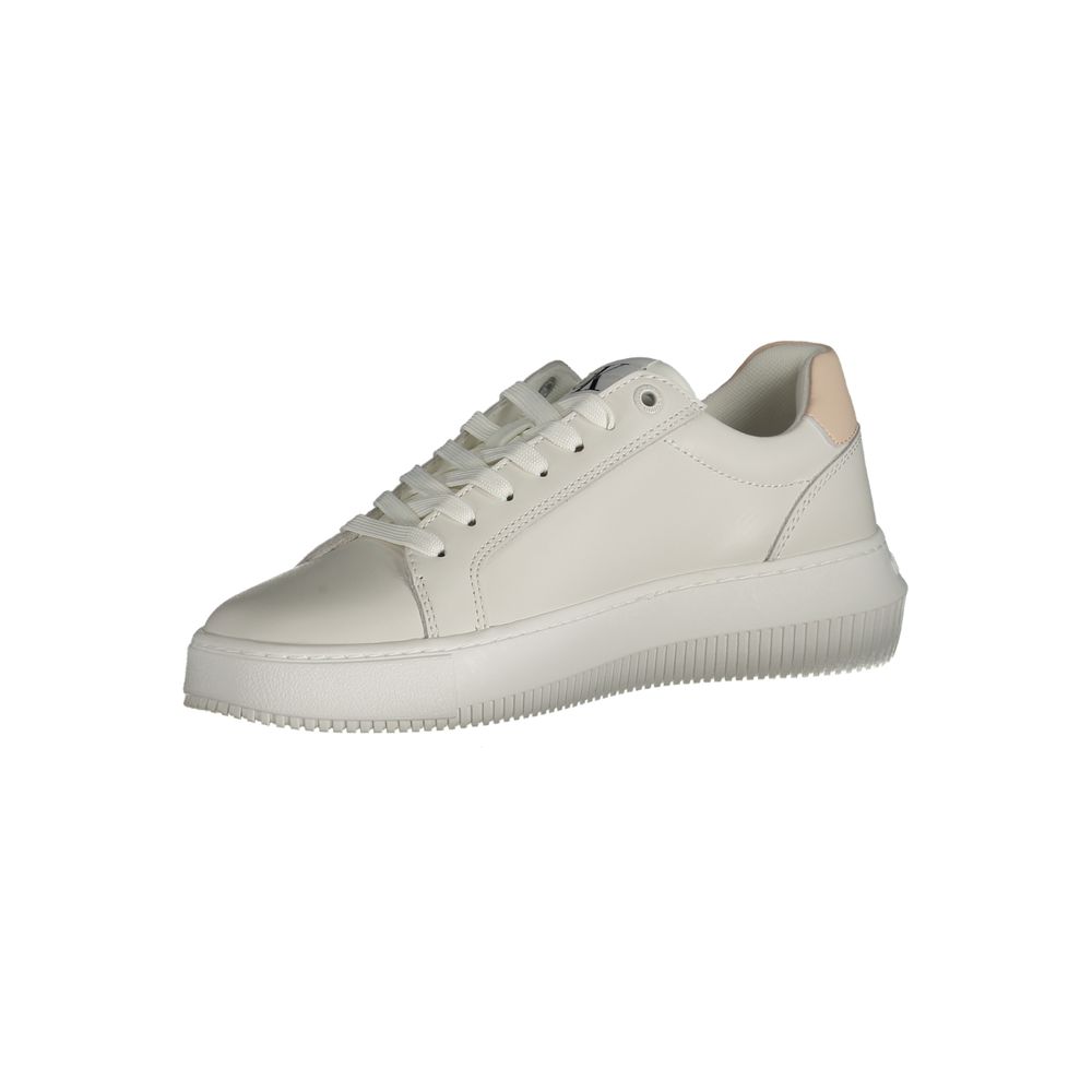 Calvin Klein Bianco Polyurethane Women Sneaker | Regal Royce