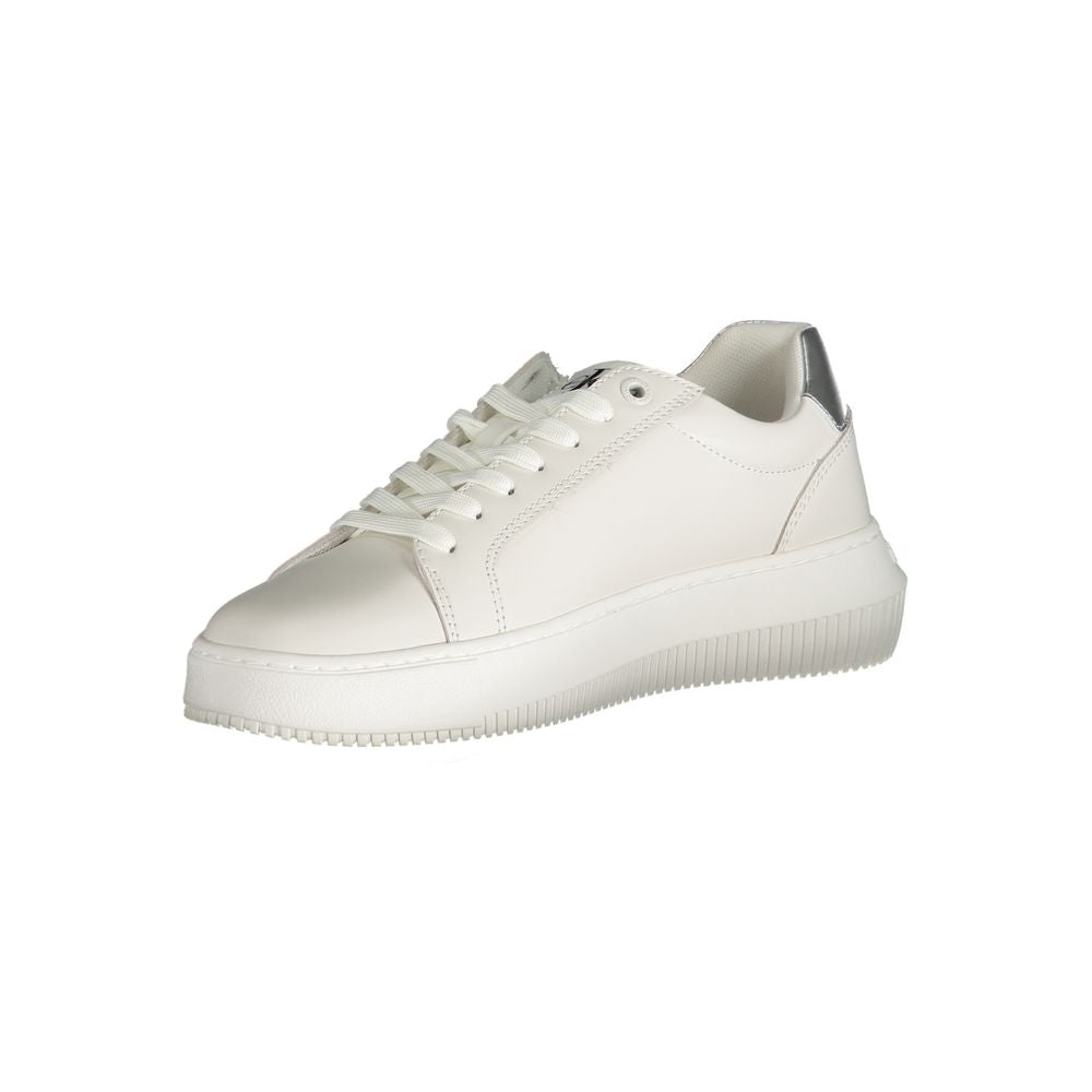 Calvin Klein Bianco Polyurethane Women Sneaker | Regal Royce