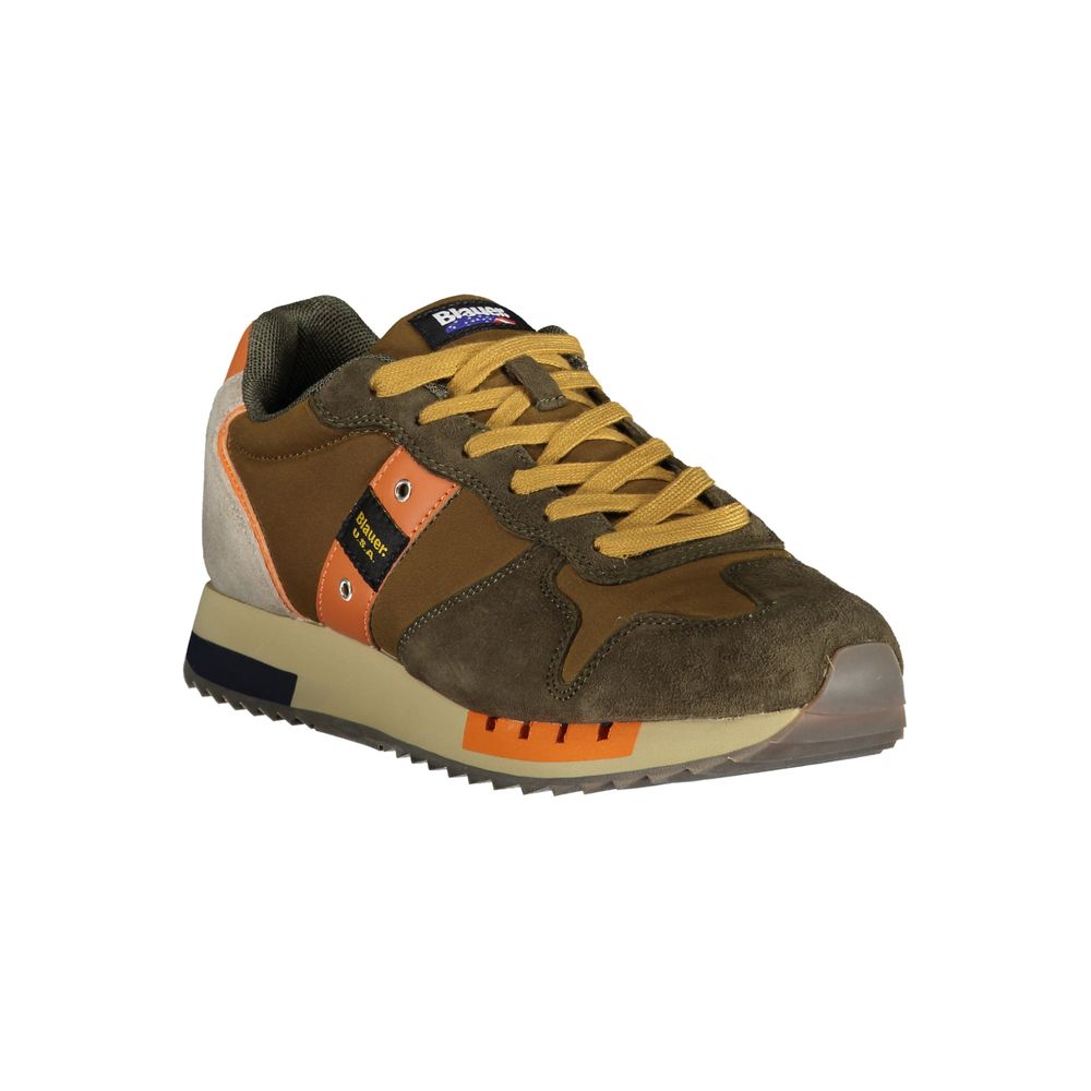 Blauer Marrone Polyurethane Men Sneaker | Regal Royce