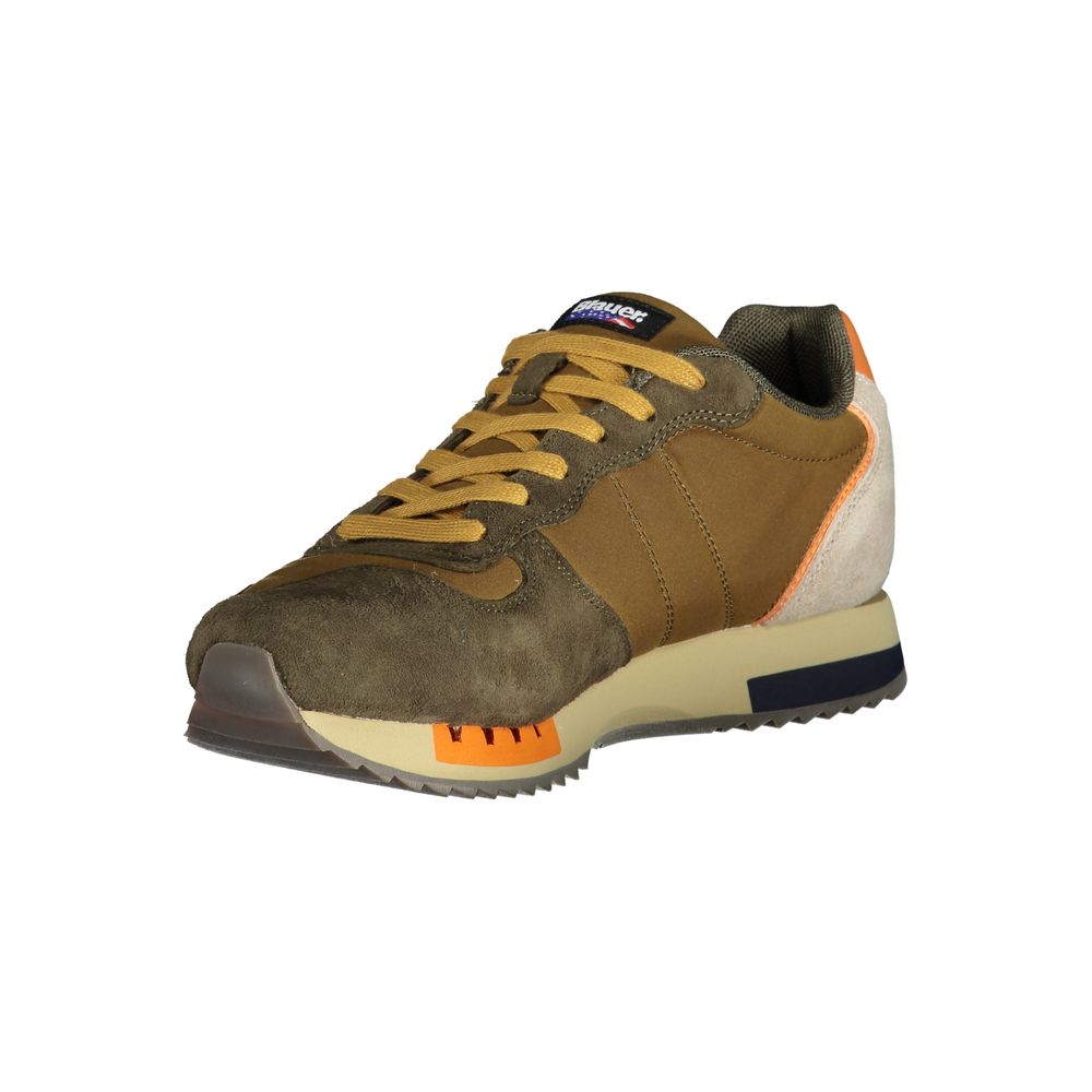 Blauer Marrone Polyurethane Men Sneaker | Regal Royce