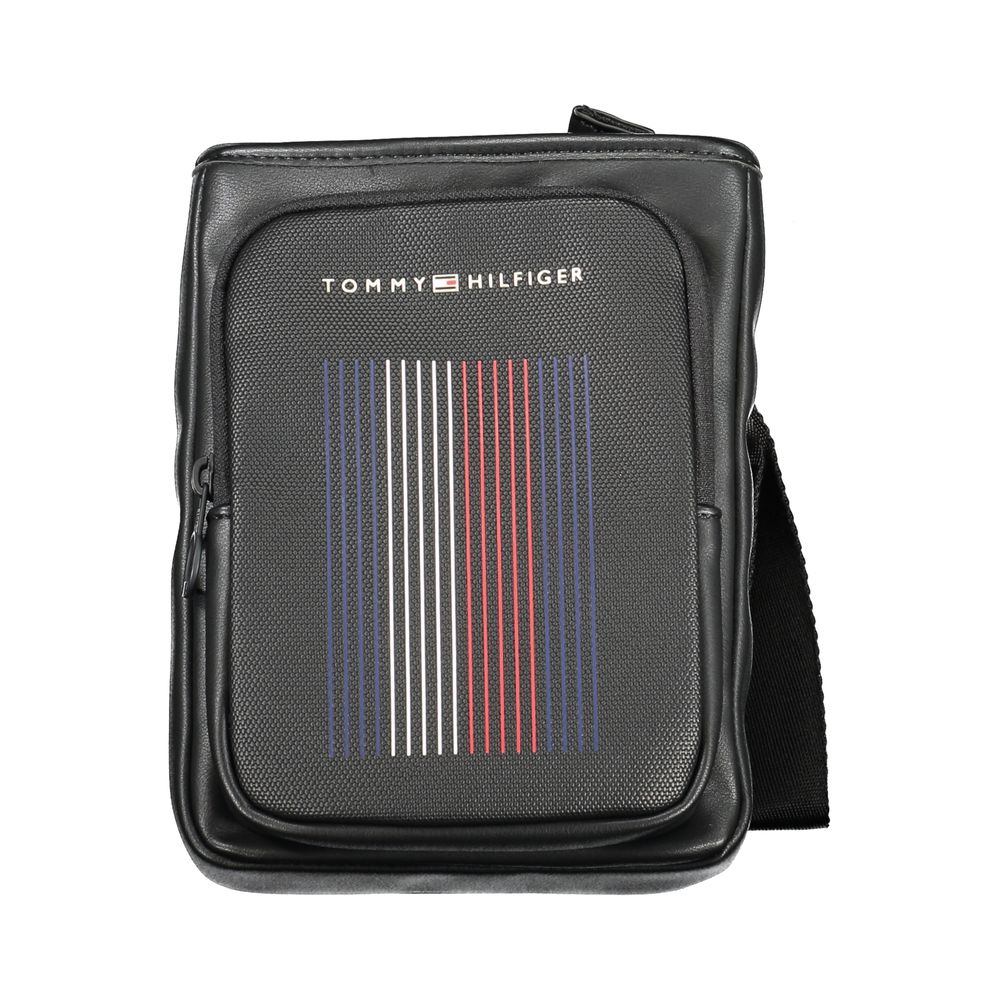 Tommy Hilfiger Black Polyurethane Men Shoulder Bag | Regal Royce