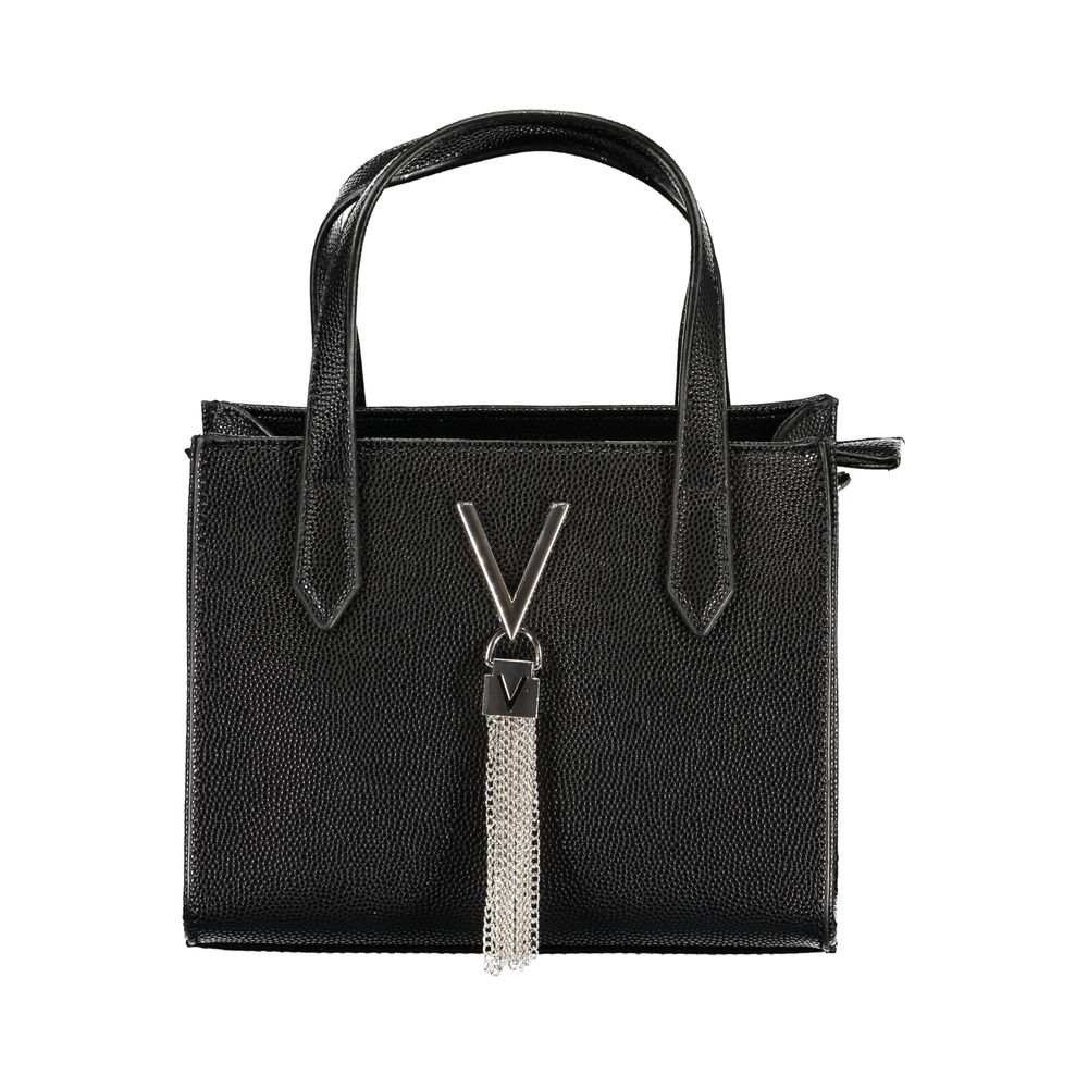 Mario Valentino Nero Polyurethane Women's Bag with Handles and Shoulder Strap | Regal Royce