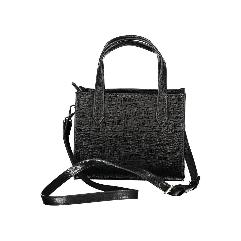 Mario Valentino Nero Polyurethane Women's Bag with Handles and Shoulder Strap | Regal Royce