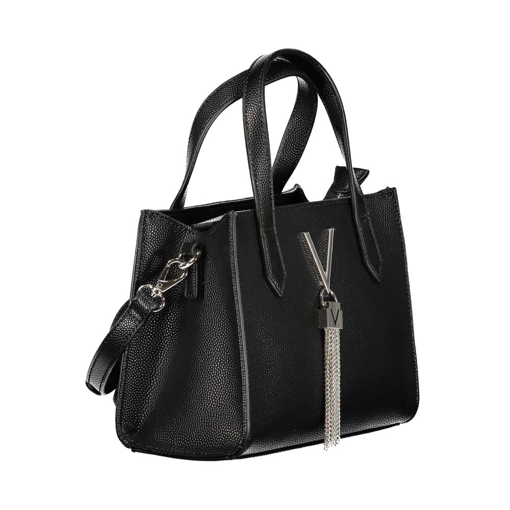 Mario Valentino Nero Polyurethane Women's Bag with Handles and Shoulder Strap | Regal Royce
