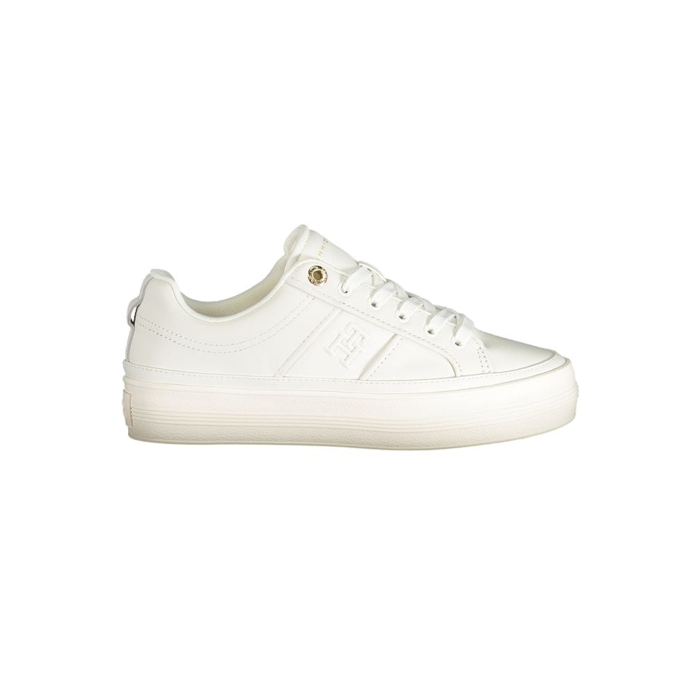 Tommy Hilfiger Bianco Polyurethane Women Sneaker | Regal Royce