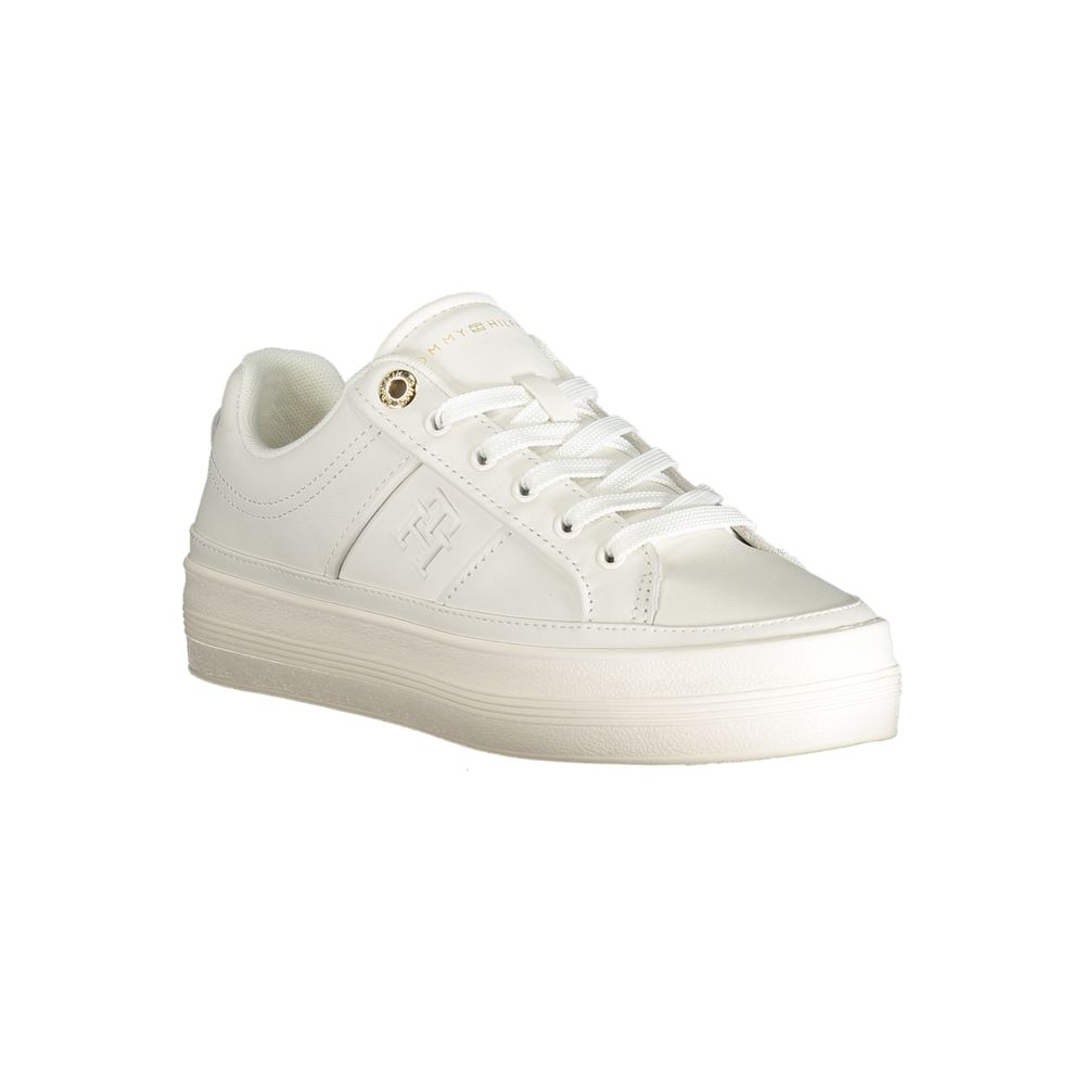 Tommy Hilfiger Bianco Polyurethane Women Sneaker | Regal Royce