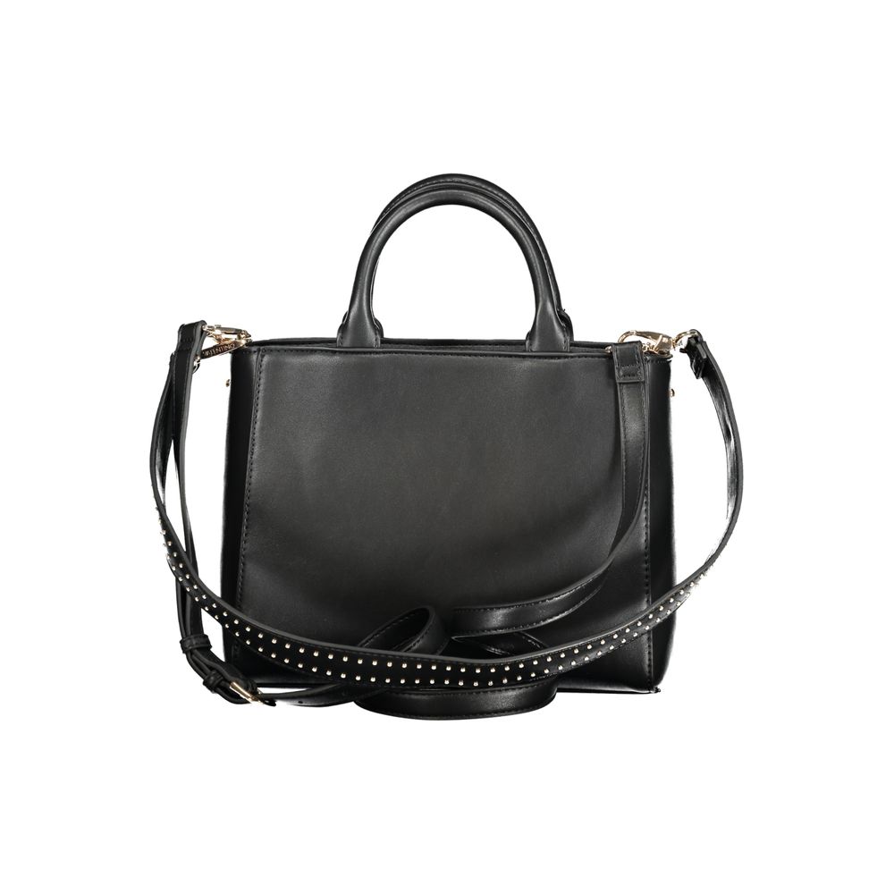 Mario Valentino Black Polyurethane Women Handbag | Regal Royce