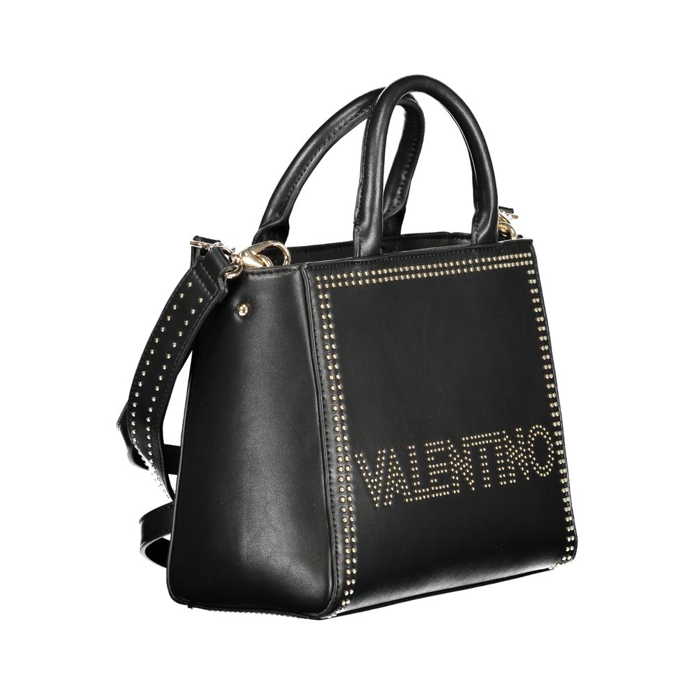 Mario Valentino Black Polyurethane Women Handbag | Regal Royce