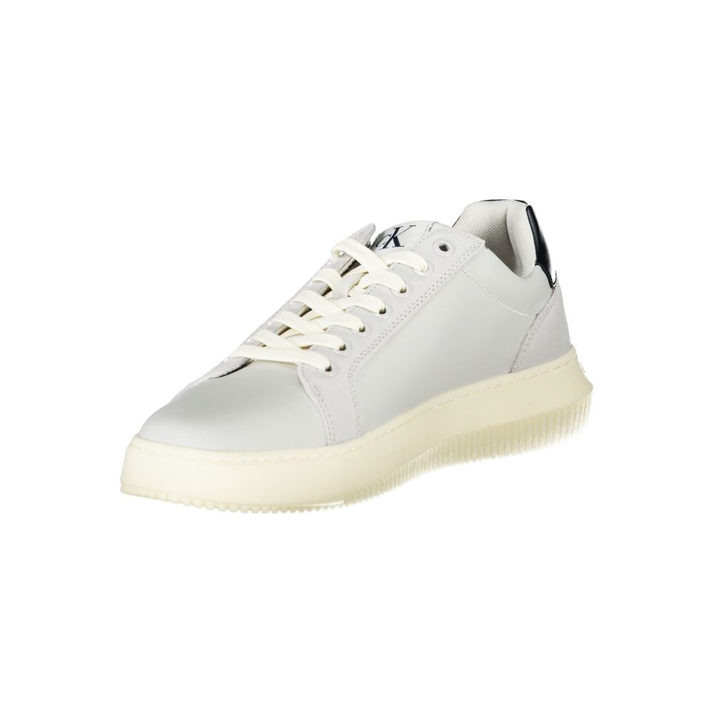 Calvin Klein White Polyurethane Men's Sneaker | Regal Royce