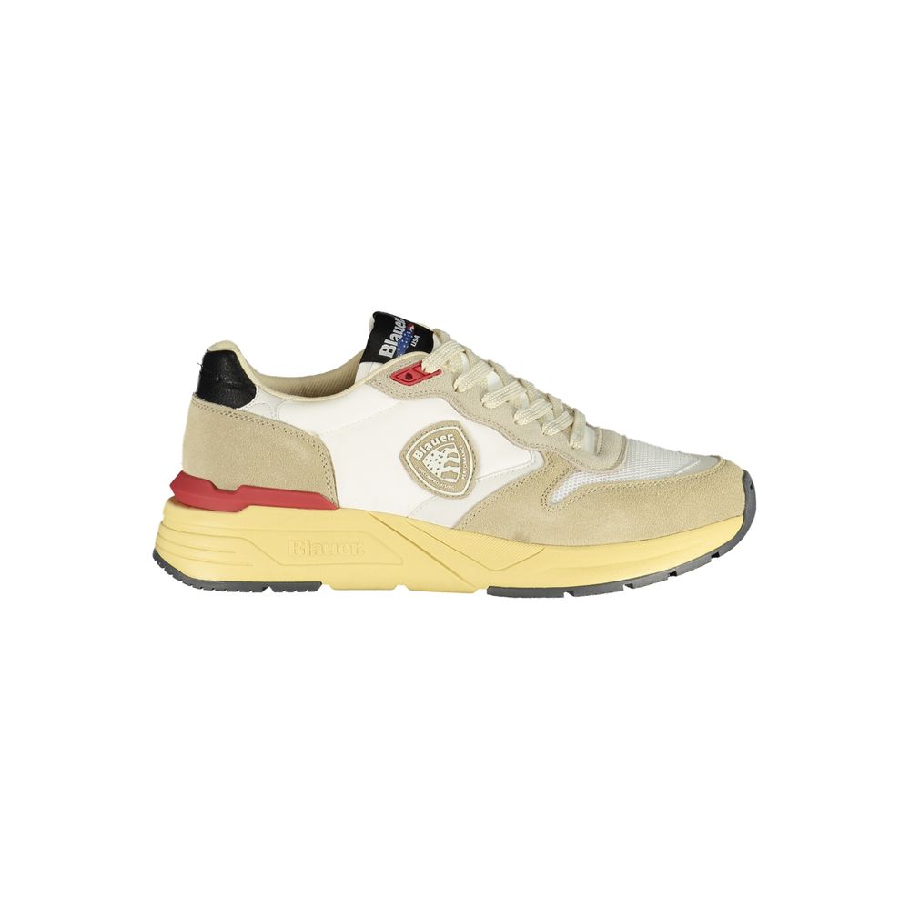 Blauer Beige Polyurethane Men Sneaker | Regal Royce