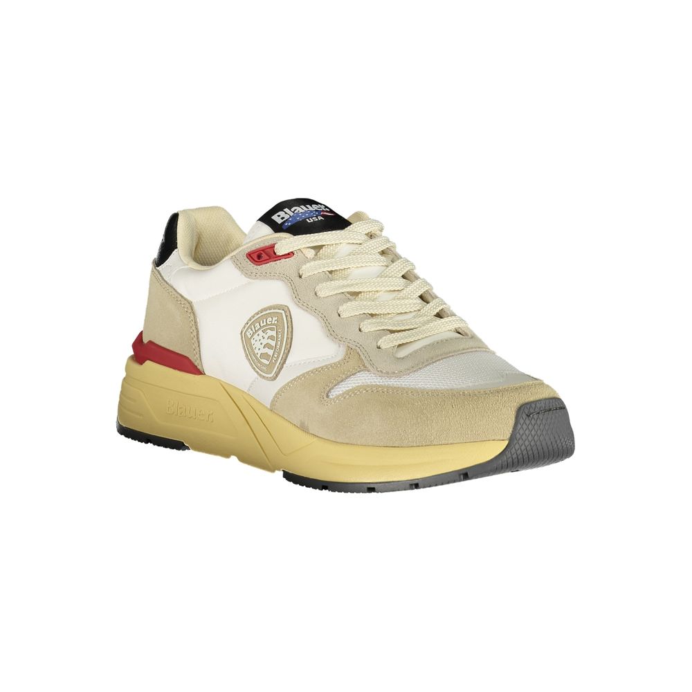 Blauer Beige Polyurethane Men Sneaker | Regal Royce