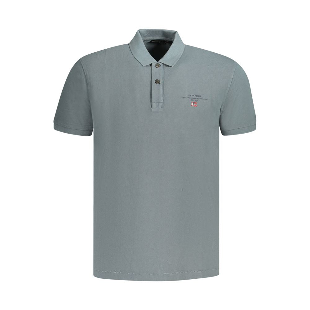 Napapijri Gray Cotton Mens Polo Shirt