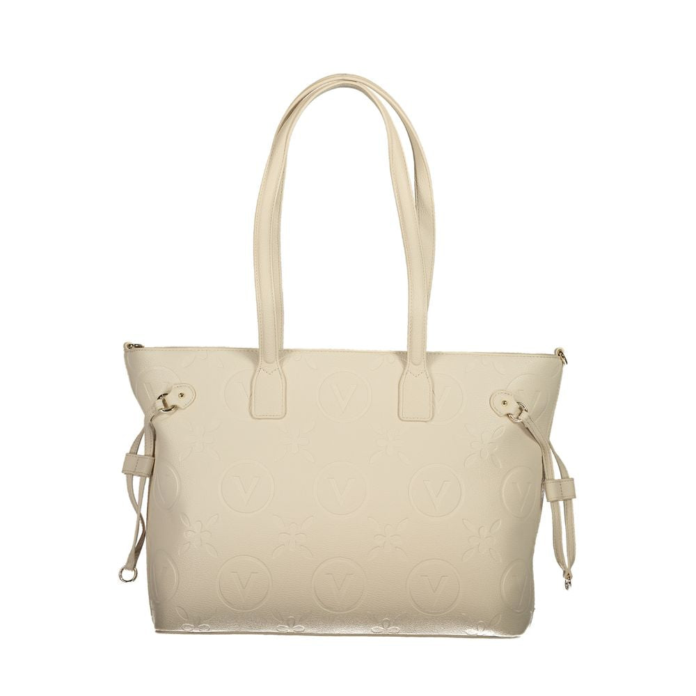 Mario Valentino Beige Polyurethane Women's Bag with Adjustable Straps | Regal Royce