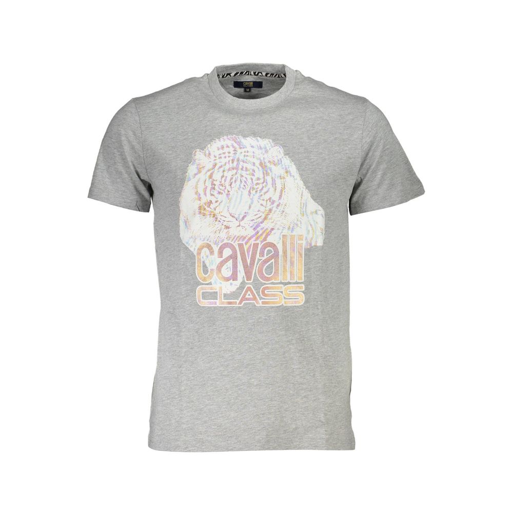 Cavalli Class Brown Cotton Men T-Shirt | Regal Royce