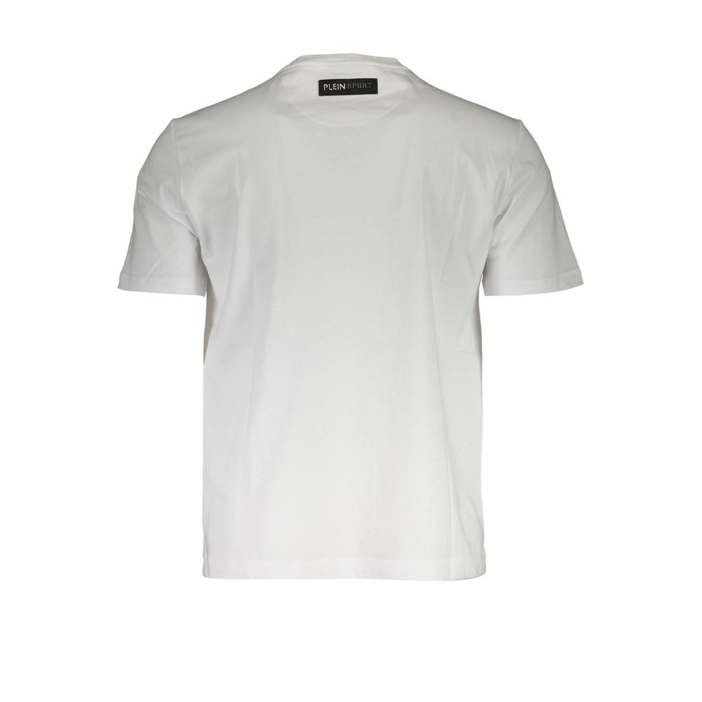 Plein Sport White Cotton Men T-Shirt | Regal Royce