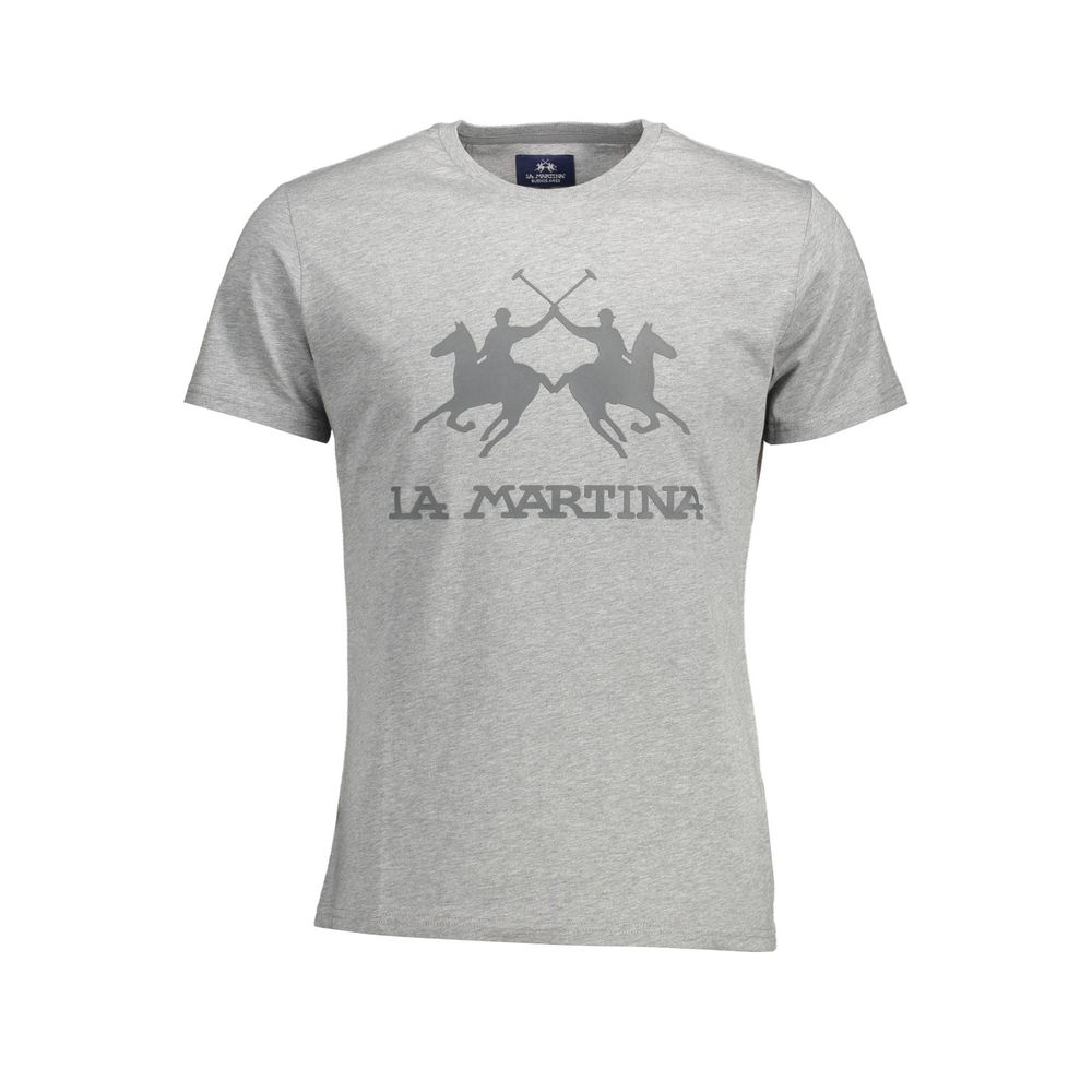 La Martina Grigio Cotton Men's T-Shirt | Regal Royce