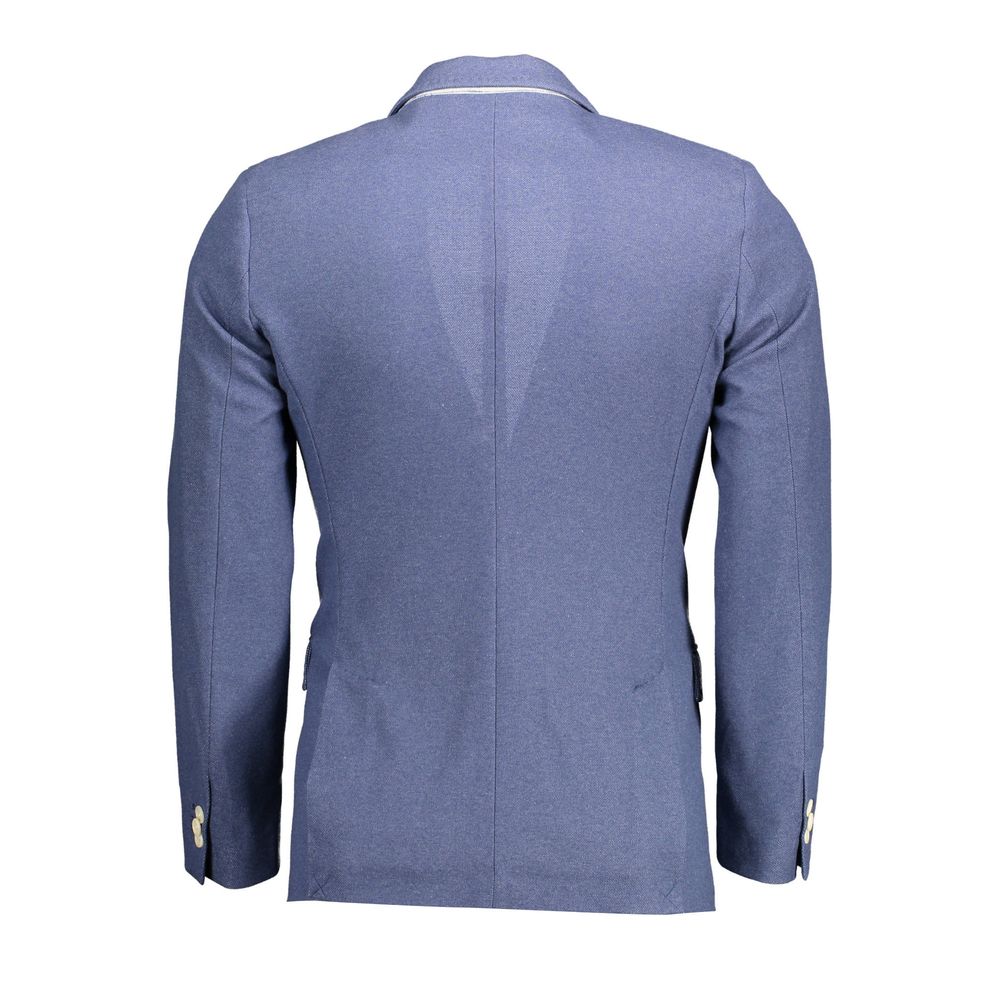 Gant Blue Cotton Men Jacket | Regal Royce