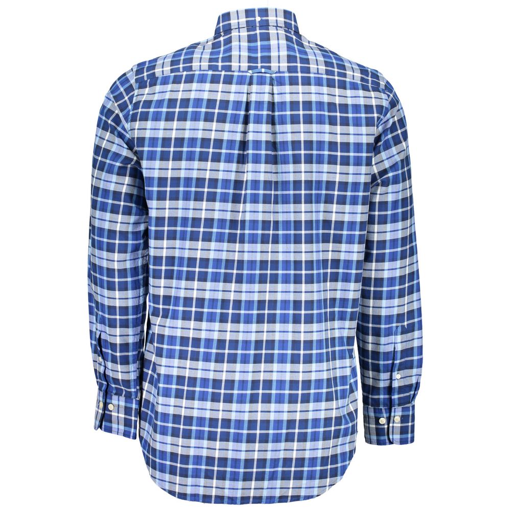 Gant Blue Cotton Men Shirt | Regal Royce