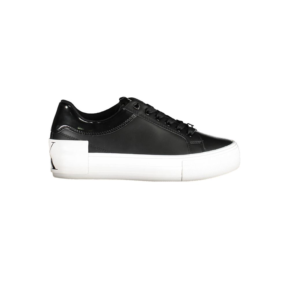 Calvin Klein Black Leather Women Sneaker | Regal Royce