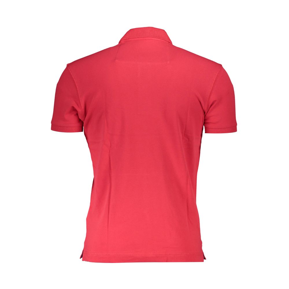La Martina Red Cotton Men Polo Shirt | Regal Royce
