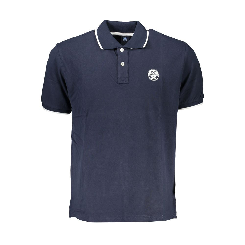 North Sails Blue Cotton Men Polo Shirt | Regal Royce