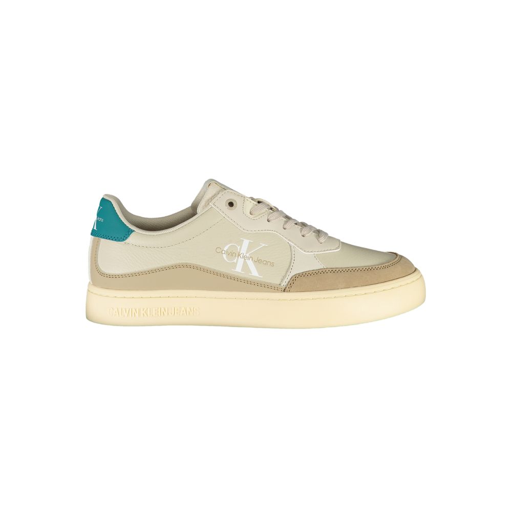 Calvin Klein Beige Polyurethane Men's Sneaker | Regal Royce