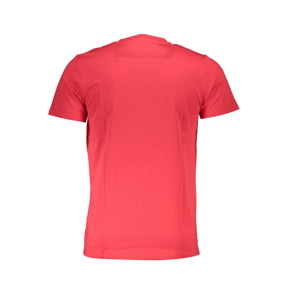 Cavalli Class Red Cotton Men T-Shirt | Regal Royce
