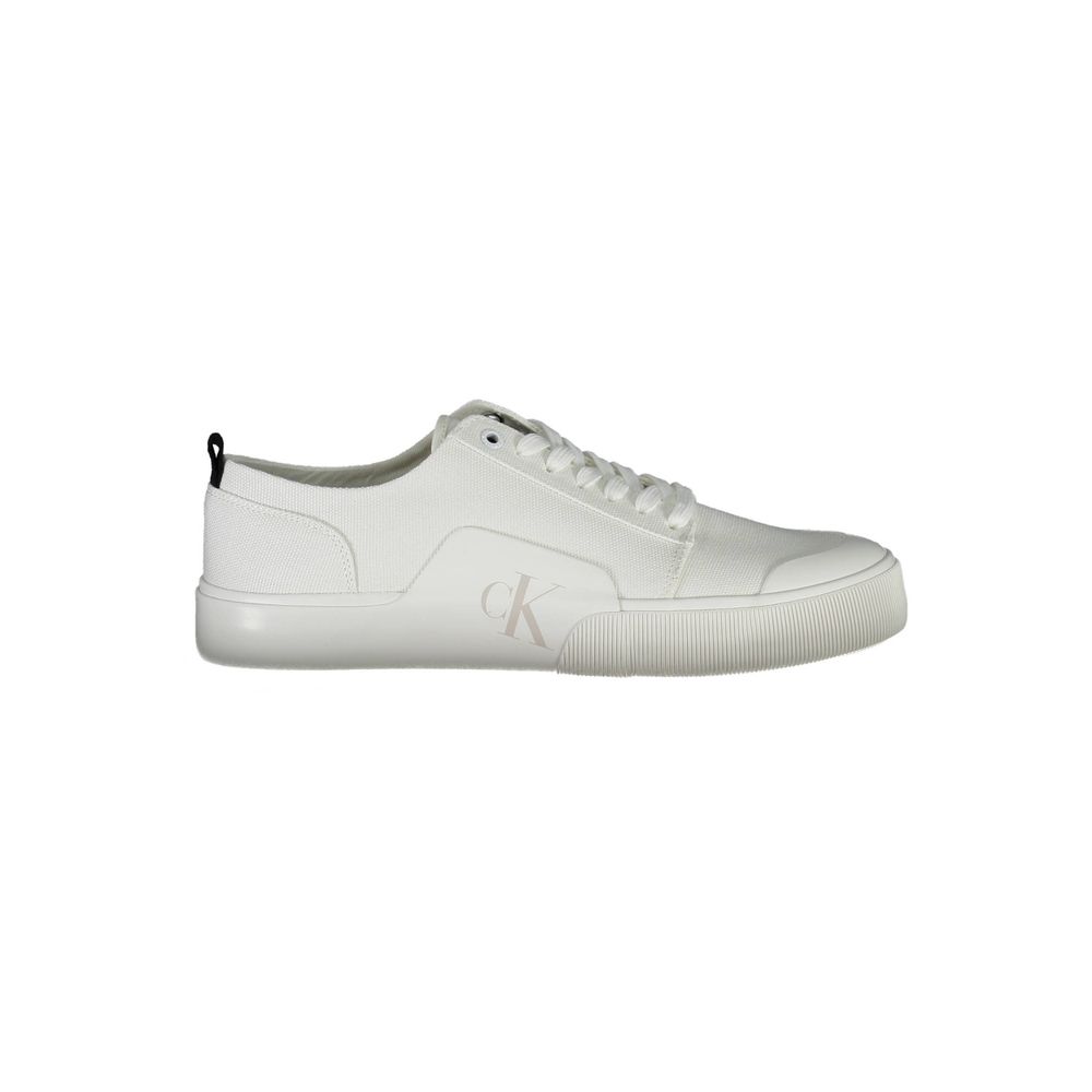 Calvin Klein White Cotton Men Sneaker | Regal Royce