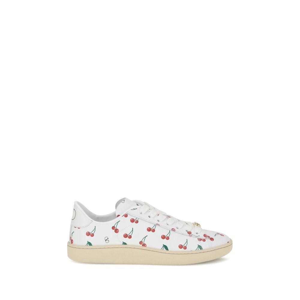 Valentino Garavani White Calf Leather Bos Taurus Low Top Sneakers | Regal Royce