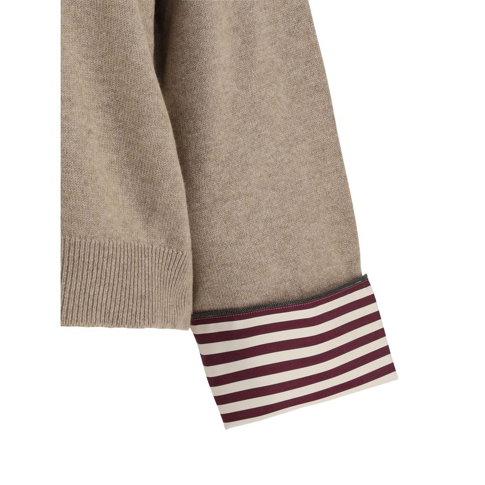 Brunello Cucinelli Beige Cashmere Cashmere Sweater | Regal Royce