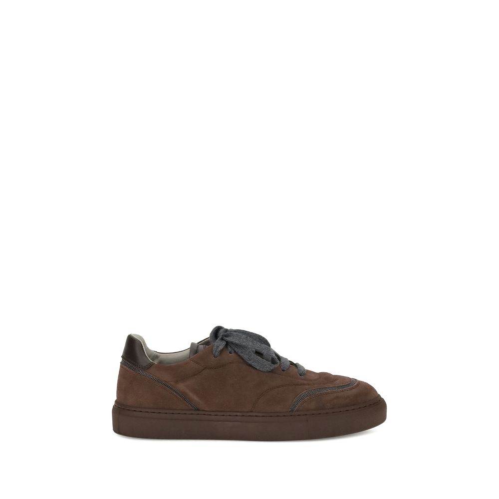 Brunello Cucinelli Brown Rubber Low Top Sneakers | Regal Royce