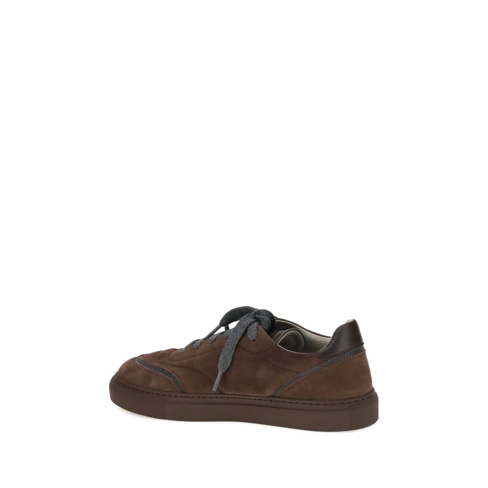 Brunello Cucinelli Brown Rubber Low Top Sneakers | Regal Royce