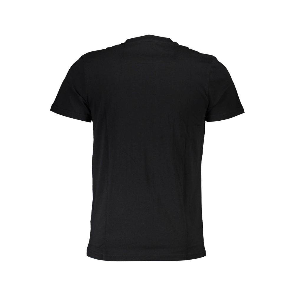 Cavalli Class Black Cotton Men T-Shirt | Regal Royce