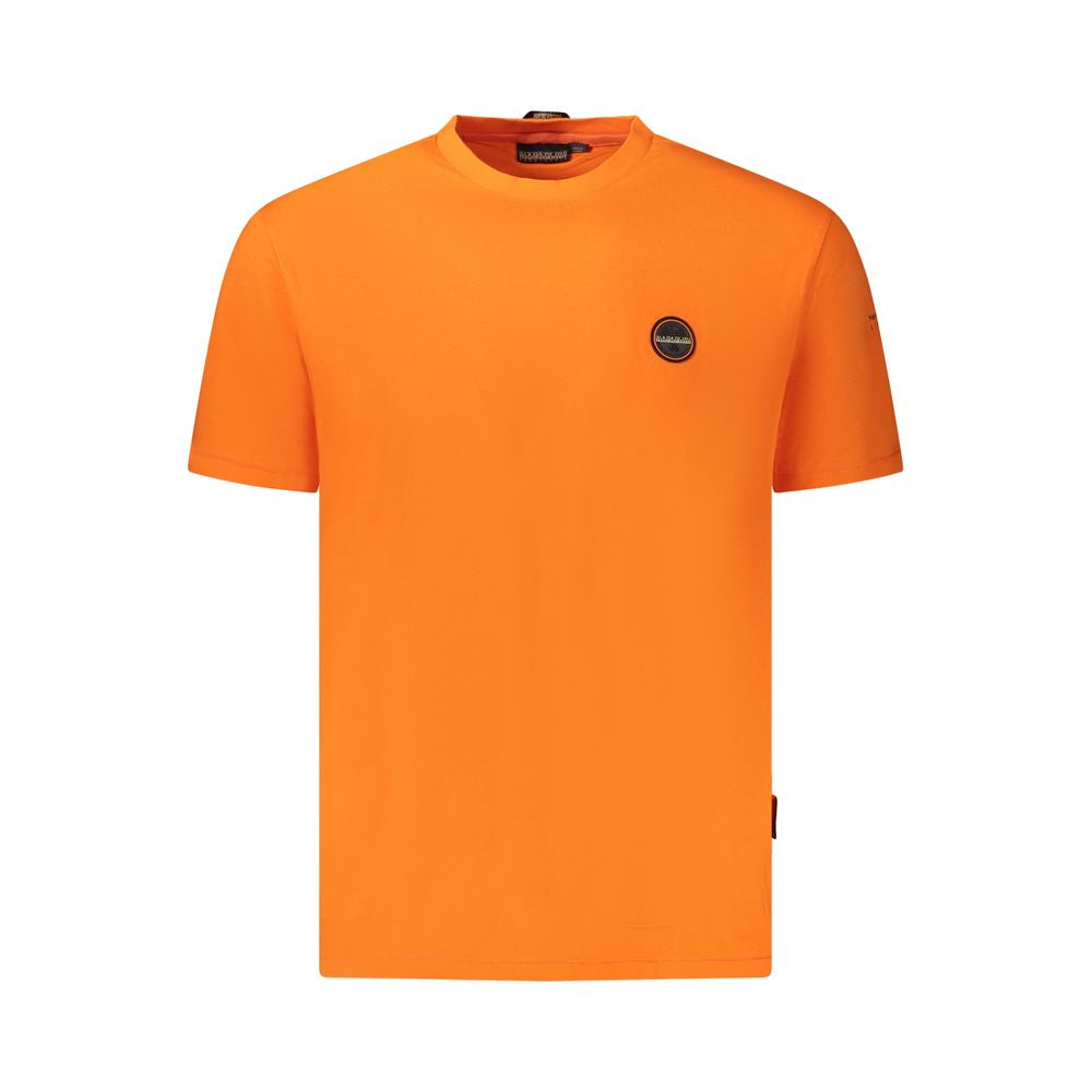 Napapijri Orange Cotton Men T-Shirt | Regal Royce