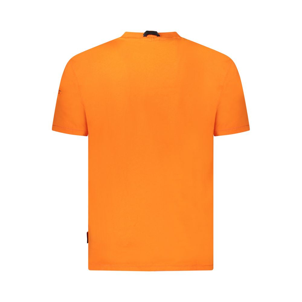 Napapijri Orange Cotton Men T-Shirt | Regal Royce