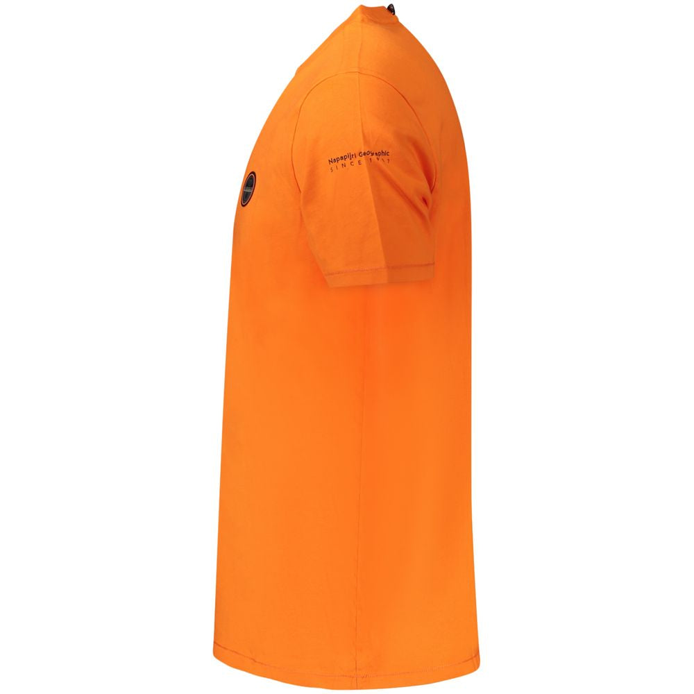 Napapijri Orange Cotton Men T-Shirt | Regal Royce