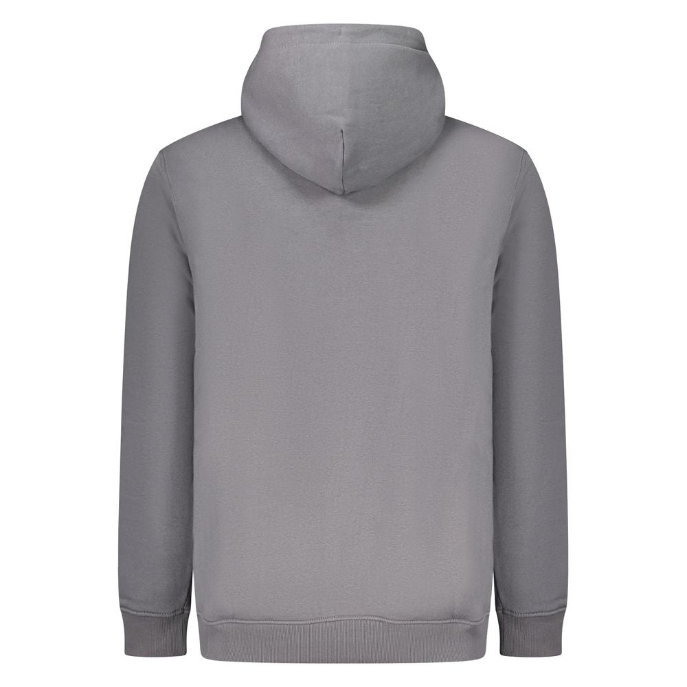 Tommy Hilfiger Grigio Cotton Men Sweatshirt Hooded Embroidery Pocket | Regal Royce