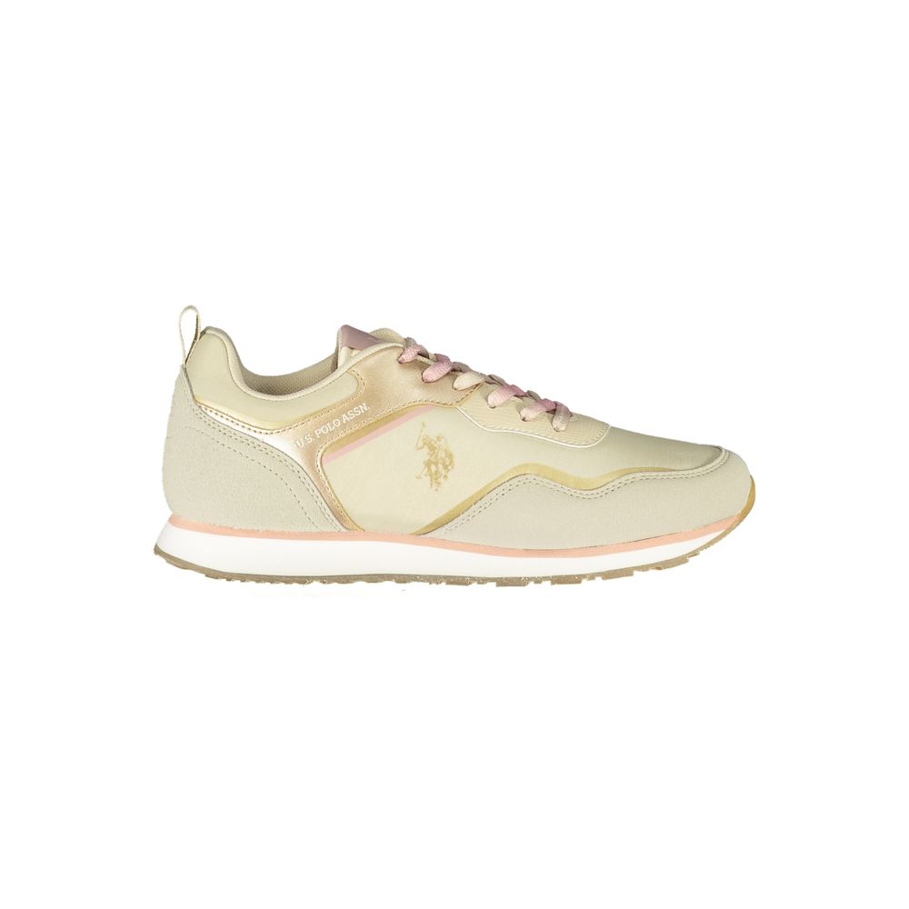 U.S. POLO ASSN. Beige Polyurethane Women Sneaker | Regal Royce