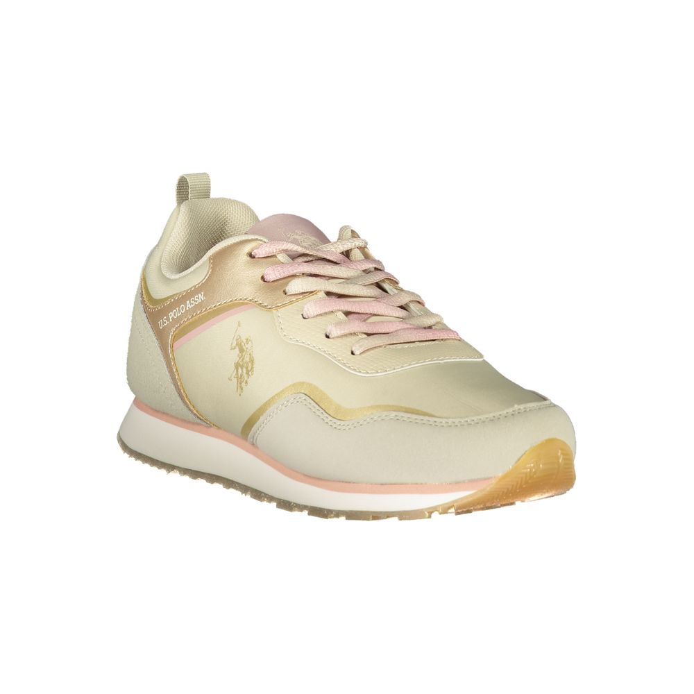 U.S. POLO ASSN. Beige Polyurethane Women Sneaker | Regal Royce
