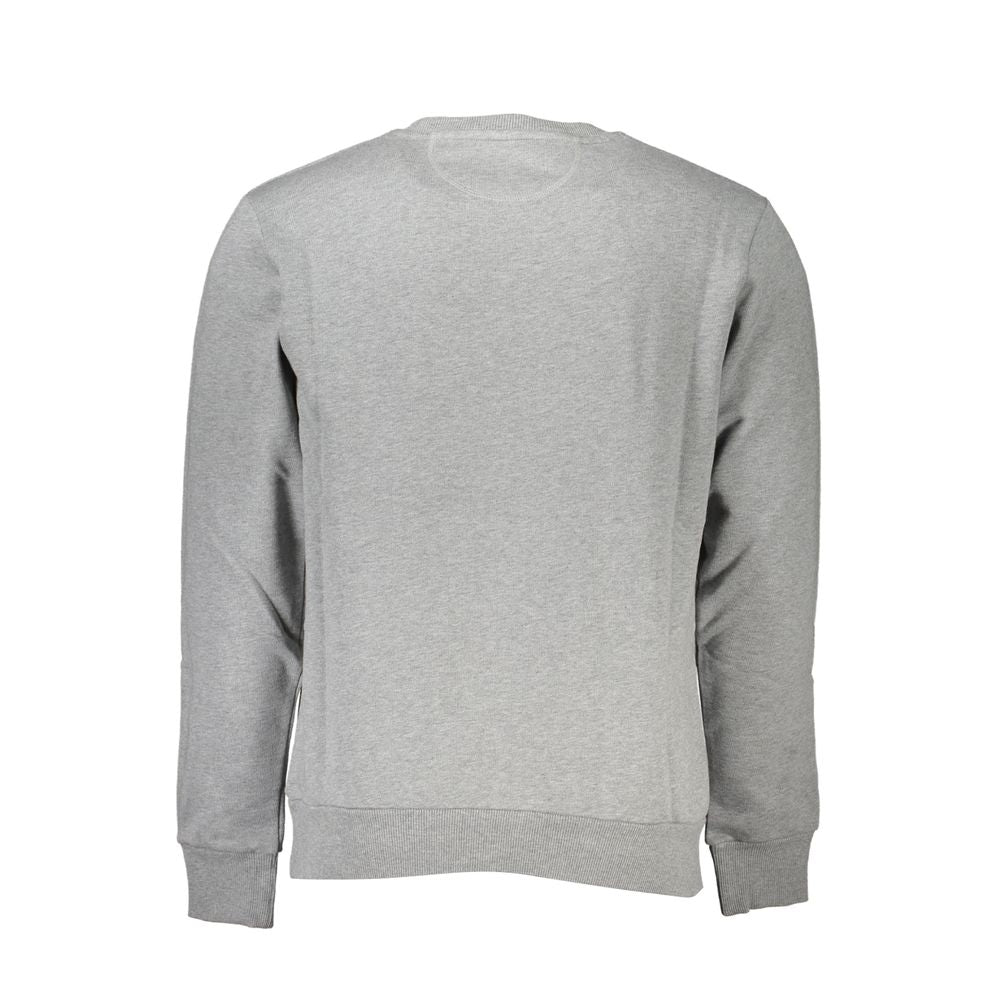 La Martina Grigio Cotton Men Sweatshirt | Regal Royce