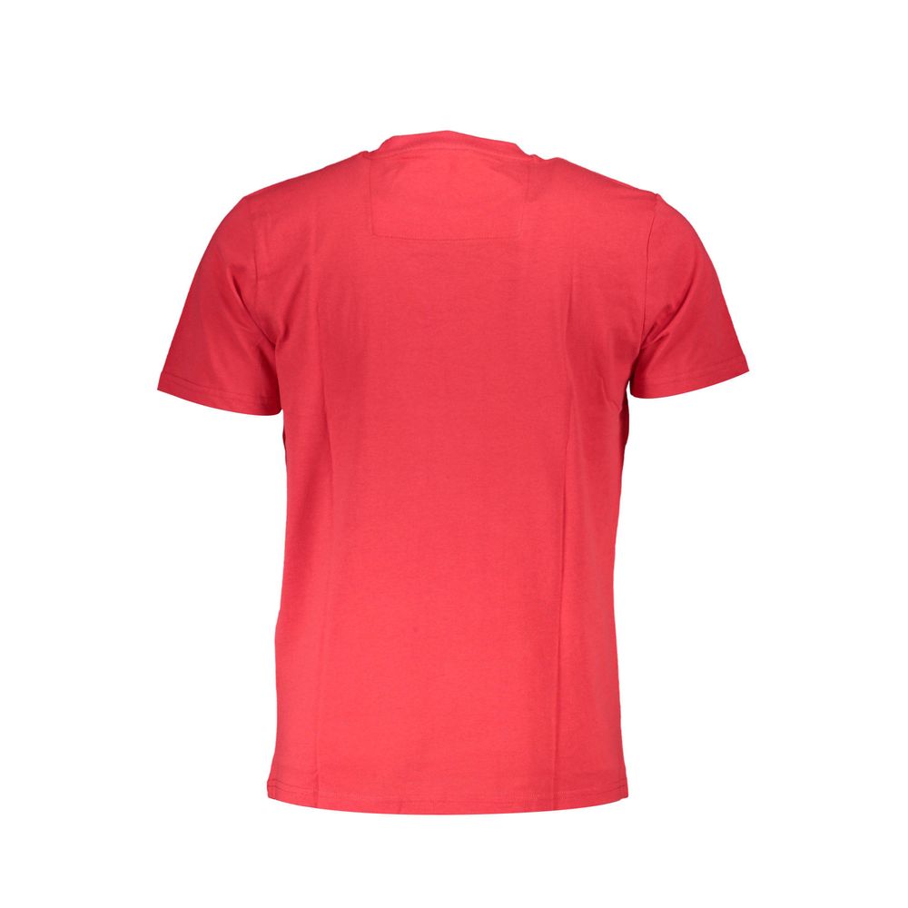 Cavalli Class Red Cotton Men T-Shirt | Regal Royce