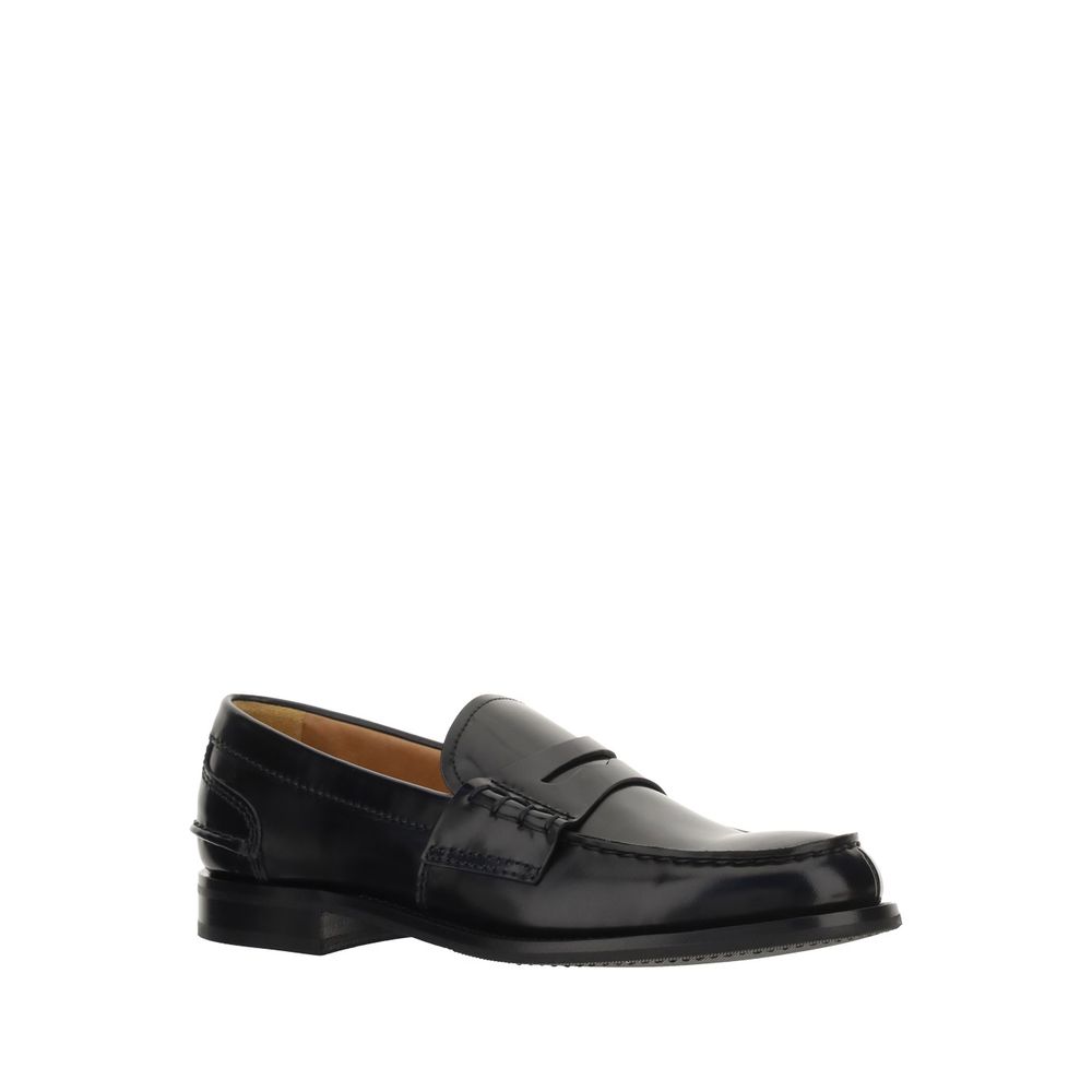Church's Black Calf Leather Bos Taurus Slip-On Loafers | Regal Royce
