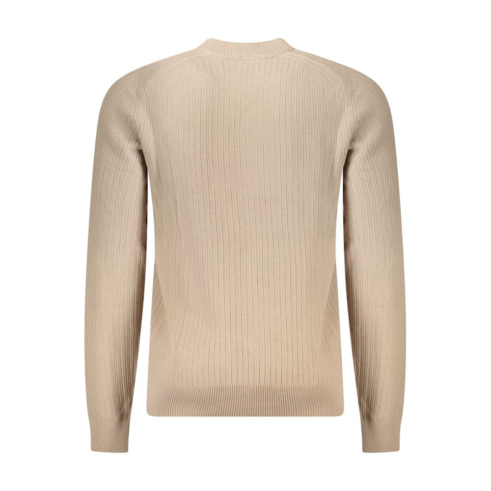 Hugo Boss Beige Cotton Men Sweater | Regal Royce