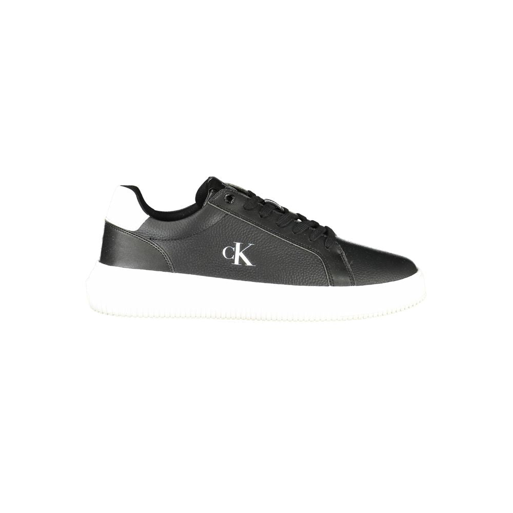 Calvin Klein Black Leather Men Sneaker | Regal Royce
