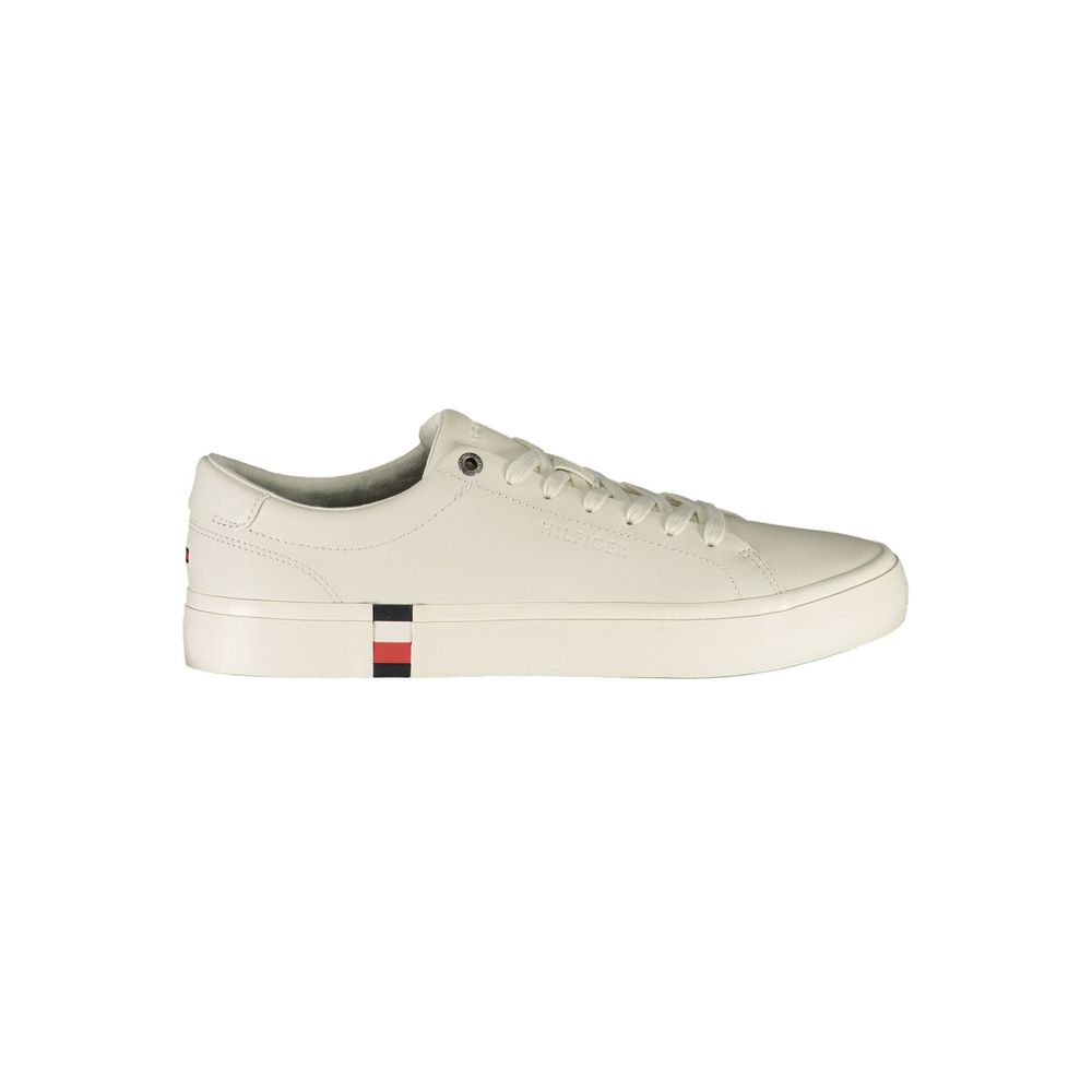 Tommy Hilfiger White Leather Men Sneaker | Regal Royce