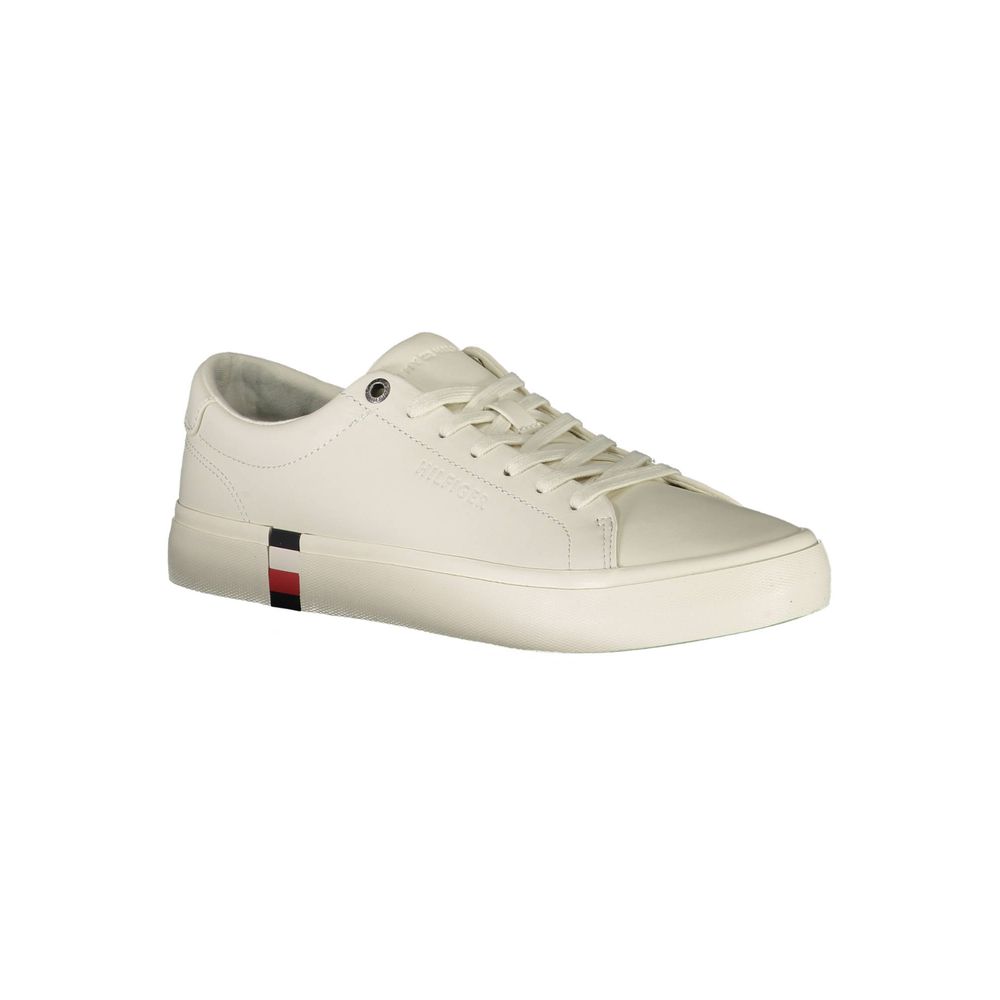Tommy Hilfiger White Leather Men Sneaker | Regal Royce