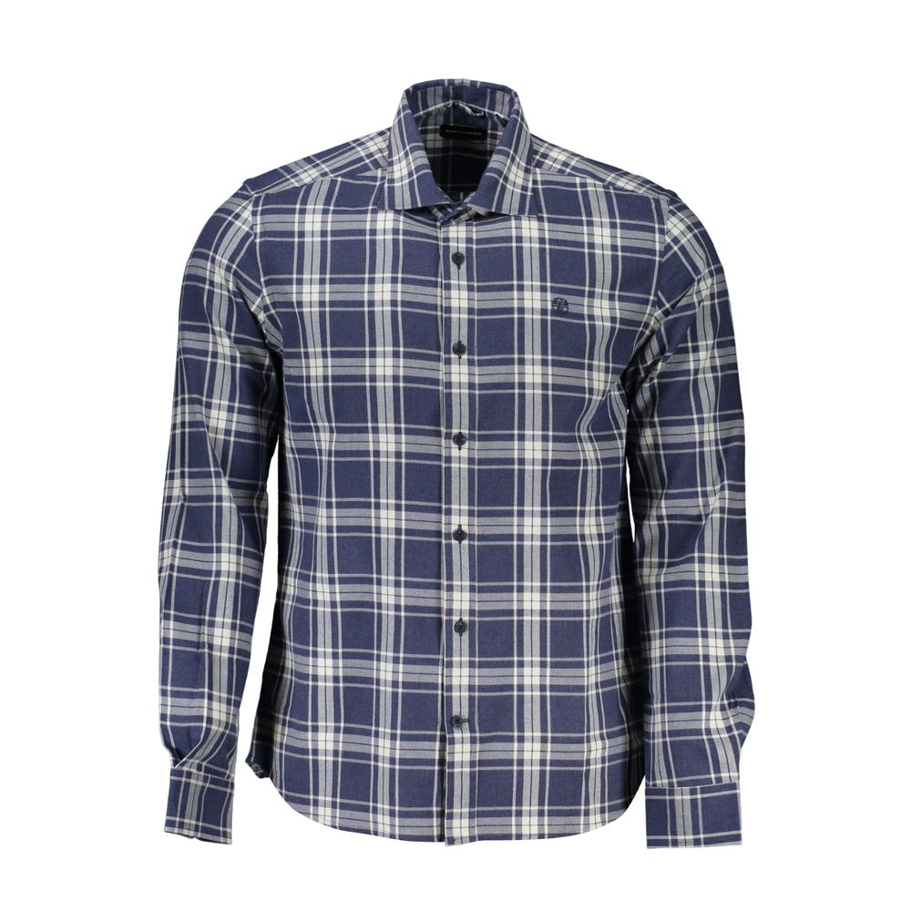 North Sails Blue Cotton Men Shirt | Regal Royce