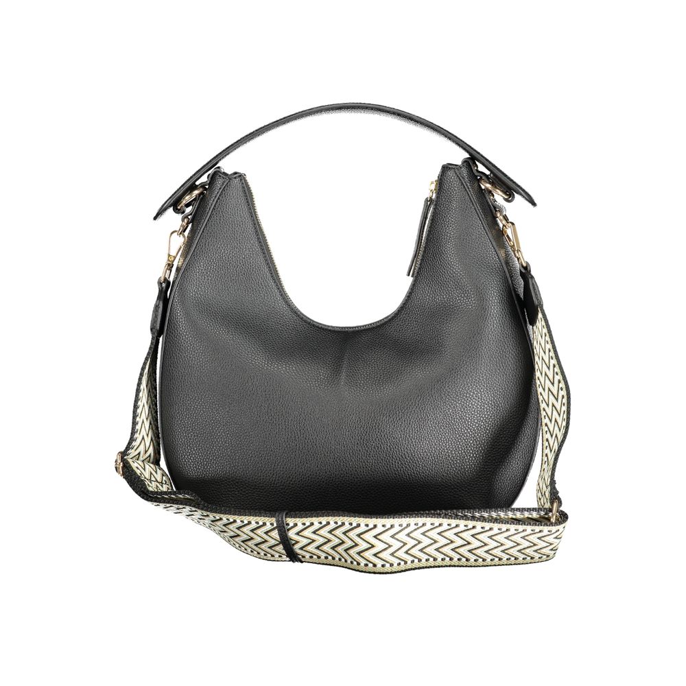 Mario Valentino Black Polyurethane Women Shoulder Bag | Regal Royce